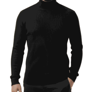 Black (High Neck T-Shirt)